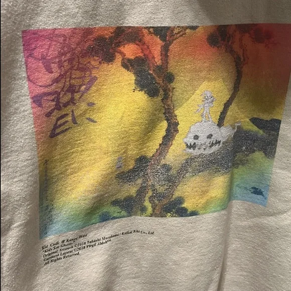 Gildan Kayne West X Takashi Murakami X KidCudi KIDS SEE GHOSTS Hoodie Merch2018 - Picture 3 of 16